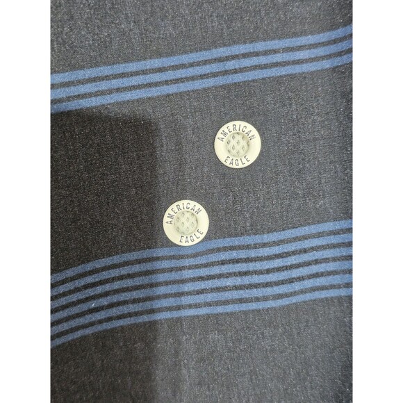 American Eagle Shorts Men Swimwear Size M Blue Stripe Board Shorts Striped - Picture 4 of 9